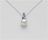Halskette Mikiko Dame PEARL & STONE in Weißgold Perla 0.06 Ct MD0835O4FAB085 - MD0835O4FAB085